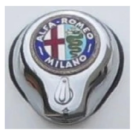 Badge Alfa Romeo Milano, enamel, 55mm for trunk/boot lock- Spider - used original