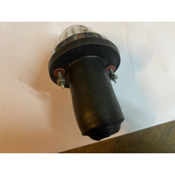 Blinker vorn komplett, weiß, spitze Form, mit Dichtung bis Bj.58