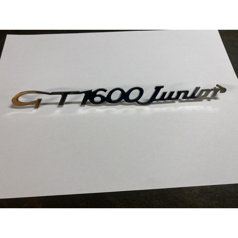 Schriftzug Alfa Romeo 105 "GT 1600 Junior" für Kofferraumdeckel