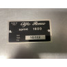 Typenschild 10112 für 101 Giulia Sprint