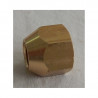 Wheel nut left hand thread, open, brass