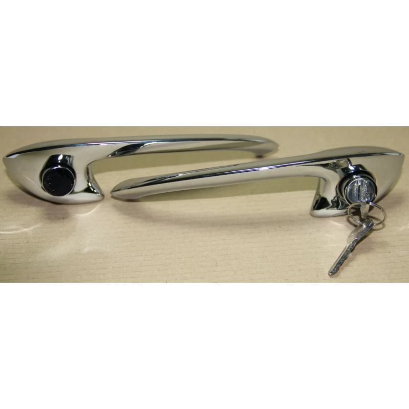 Door handle set, including two keys