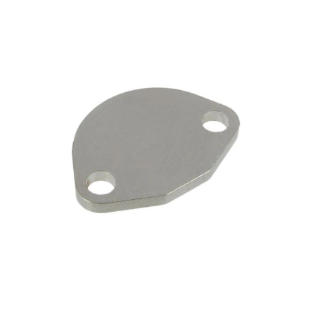 Blanking plate for fuel pump mounting position at engine block, small