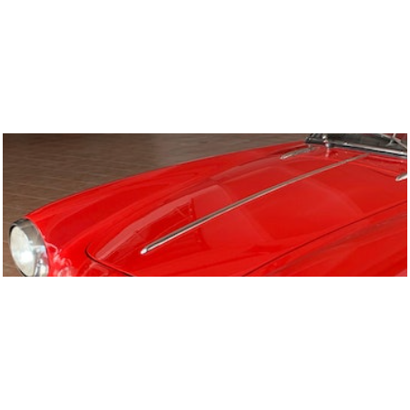 Trim for bonnet/hood, chromed, set 2 pcs - 1300 Giulietta Spider