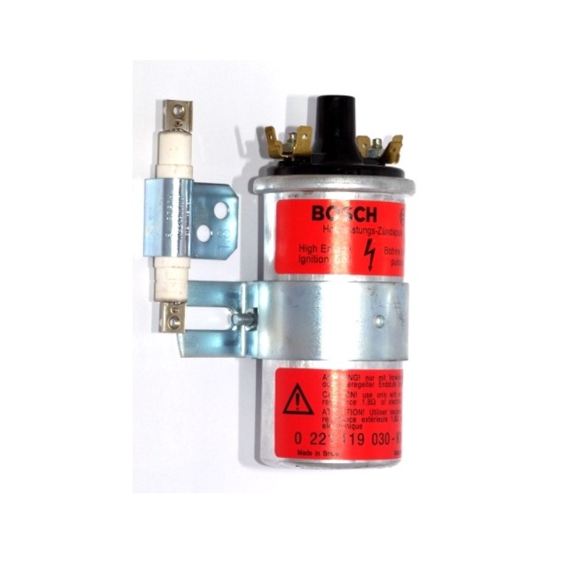 Hochleistungszündspule BOSCH rot, mit Vorwiderstand