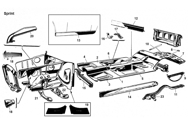 Bleche - Boden, Rahmen