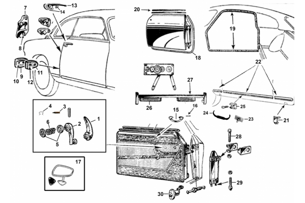 Anbauteile - Tür und Seite