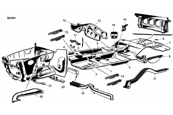Bodenbleche und Rahmenbleche